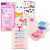Hello Kitty Lip Gloss Set For Girls - Bundle with 4 Pck Hello Kitty Lip Gloss in Strawberry, Cotton Cand and More Flavors for Party Favors Plus Stickers | Hello Kitty Lip Gloss for Girls