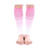 Doc Miller Calf Compression Sleeve Men and Women 20-30 mmHg, Shin Splint Compression Sleeve for Varicose Veins and Maternity 1 Pair ( Pink Pink White, Small)