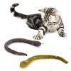 Glaciart One Felt Cat Snake Toy – Soft Fuzzy Enrichment 100% Natural Wool Toy - Interactive Catnip Play Cat Toy Set - Safe for Pets, Non-AZO Colored Dyes - 18” Long