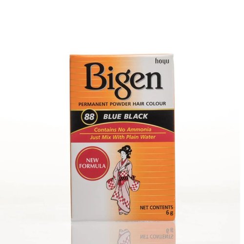 Bigen Powder Hair Color #88 Blue Black (6 Pack)