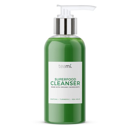 Teami Facial Cleanser with Salicylic Acid, Aloe, Matcha &amp; Sea Kelp - Gentle Organic Acne Face Was...
