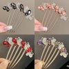 Hair Side Comb Crytal Hair Pins for Bridal, Butterfly Rhinestone Hair Clips Wedding Flower Hair Decorations Hair Tools for Brides Bridesmaids Women Ladies (4 Pack)