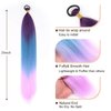 CHARSUN Braid Ponytail Hair Extensions with Elastic Tie,2 Pcs Straight Braid Hair Extension Rave Hair Natural Soft Hairpieces Synthetic Ponytail Extension 26 Inch(Purple/Blue/Light Purple)
