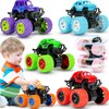 Monster Truck Toys for Kids Boys Girls Toddlers 3, 4, 5, 6, 7, 8 Years Old, Friction Powered Monster Truck Party Favor Toy Cars Vehicles, Sand Beach Toys Gifts (6 Pack)