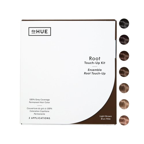 dpHUE Root Touch-Up Kit, Light Brown - Permanent Hair Color for Gray Coverage - Includes Two Applications - Paraben, SLS & SLES Sulfate Free - Leaping Bunny Certified
