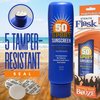 Hidden SPF50 Sunscreen Lotion Flasks by Smuggle Your Booze - 5 Tamper-Proof Seals | Discreet Plastic Flask for Liquor Disguise for Cruises, Travel, Concerts, Festivals | 8 oz