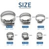 25 Pack Stainless Steel Hose Clamps, 1/4 inch to 1/2 inch Worm Gear Metal Hose Clamps for Pipe, Dryer Repair, Tubing and Fuel Line