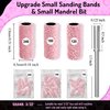SALVMARY Sanding Bands for Nail Drill with 3.1MM Mandrel Bit Set, 120 Medium #180 Fine #240 Extreme Fine Grit Small Nail Files Sanding Band for Acrylic Nails Gel Manicure Pedicure 50 Pcs, Pink
