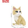 Larcele Cat Micro Building Blocks Animal Set, DIY Mini 3D Building Toy Bricks Kit,924 Pieces KLJM-05 (Golden Shorthair)