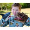 Gemini&Genius Tyrannosaurus & Shark Hand Puppets Dinosaur and Marine Animal World Action Figure Set Funny & Scared Head Hand Puppets for Home, Stage and Class Role Play Toys