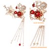 Lurrose Japanese Hairpins Butterfly Tassel Kimono Kanzashi Bobby Pins Hair Clip Hair Ornament Accessory for Traditional Clothes Kimono Decoration