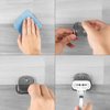 Linkidea 2 Pack Wall Mount Razor Holder for Shower Wall, Self Adhesive Shaver Bathroom Hooks Hanger Compatible with Gillette Venus Platinum, Fusion 5 Proshield & Proglide, Mach 3 Classic (Grey)