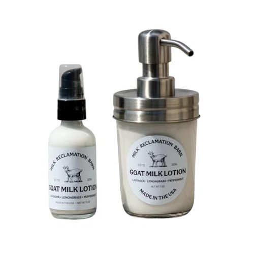 Milk Reclamation Barn Lavender Peppermint Goat Milk Pump Lotion, 7 Oz, Skin Care Moisturizer