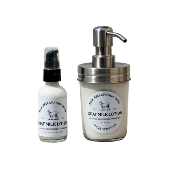 Milk Reclamation Barn Lavender Peppermint Goat Milk Pump Lotion, 7 Oz, Skin Care Moisturizer