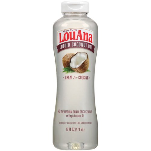 LouAna Liquid Coconut Oil, 16 oz, Great For Cooking