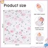 PHF Minky Baby Blanket for Girls, 30x40 Inches Soft Double Layer Baby Blankets with Dotted Backing, Receiving Blanket Bed Throws for Newborn, Infant, Babies, Floral