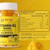Doc Mila Vitamin B2 100mg Gummies for Adults and Kids - Riboflavin 100 mg Gummy - Migraine Relief Supplement - VIT B2 Supplements