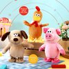 HyDren 3 Pcs Talking Chicken Pig Dog Chicken Stuffed Animals Set Farm Repeats What You Say Walking Chick Electric Interactive Animated Toy Speaking Plush Gift for Toddlers Christmas Birthday, 8''