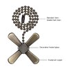 SmoTecQ Ceiling Fan Pull Chain Extender with Decorative Frosted Glass Bulb and Fan Cord, Fit All Standard 3mm Diameter Ceiling Fans and Light Fixtures Factory Pull (Basic 12 inch, Bronze)