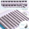 GAQQI Lash Clusters Wispy & Natural Eyelash Clusters Clear Band, 10-14mm Cluster Lashes 120PCS, Cluster Eyelash Extensions C Curl, Cluster Lashes Ultra-thin & Soft Invisible Band (FEATHER)