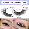 False Eyelashes Mink Lashes Natural Wispy Cat Eye Lashes Fluffy Eyelashes Pack 3D Strip Short Volume Fake Eyelashes 10 Pairs by Geeneiya