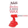 Nad's Brazilan & Bikini Wax Kit, Hair Removal For Women, Body Wax Specifically For Coarse Hair, At Home Waxing Kit With Hard Wax + Calming Oil Wipes + Wooden Spatula