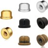 Hyamass 8Pcs Lamp Finial Knob Lamp Accessories 1/2 Inch Tall Lamp Finials Plated Steel Finials Tapped 1/4-27 for Lamp Harp Tops(Mix Color）