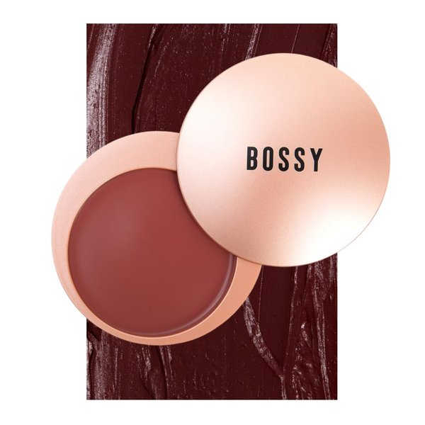 Bossy Cosmetics Extremely Bossy By Nature Buttery Blush - Deeply Pigmented, Infused with Kaolin Clay, Macadamia Oil, Squalane (Dynamic - Deep Plum)