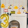 24 Set Construction Hanging Swirls Construction Birthday Party Decorations for Kids Boys Baby Shower Construction Zone Vehicle Truck Party Supplies