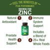 Peak Performance Vegan Zinc Supplement with Vitamin C. Zinc Supplements Zinc 30mg Capsules, Pills, Tablets, Vitamins for Adults Both Men and Women