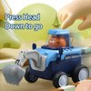 TUOLAJI Construction Toys for1-3 Year Old Boy (4pack),Toy Trucks,Toddler Car Toys Vehicles Press and Go Cars,Bulldozer Toys for Boys,Excavator Bulldozer Toy,Racing Toys Sand Toys Trucks Toys
