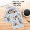 The Best Card Company 10 Blank Notecards w/Envelopes Box Set, 4 x 5.12 Inch, Wildlife Cards for Men Women and Kids - Critter Snow Angels M4187OCB-B1x10