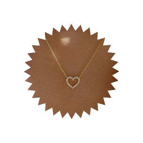 TseanYi Crystal Heart Necklace Gold Cz Heart Pendant Necklace Boho Love Heart Necklace Sparkling Crystal Heart Choker Necklace Crystal Love Pendant Necklace Chain