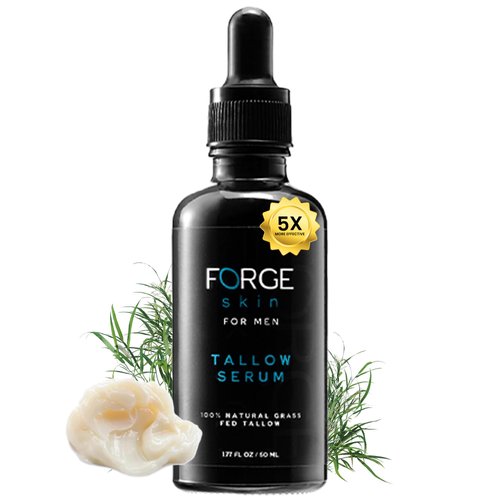 Forge Men's Anti-Wrinkle Night Serum - 50ML with Natural and essential ingredients, Beef Tallow, Vitamin C - Anti-Aging, Deep Hydration, Collagen Boost, Fine Line Reduction - All Skin Types