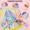 YUANJIA.Y Princess Dress Up Game Set for Girls, Princess Fantasy Makeup Book with Diamond Painting & Paper Art Craft Kits, Creative Dress Up Sticker Book Girl Toy for Ages 4-9 Christmas Birthday Gifts