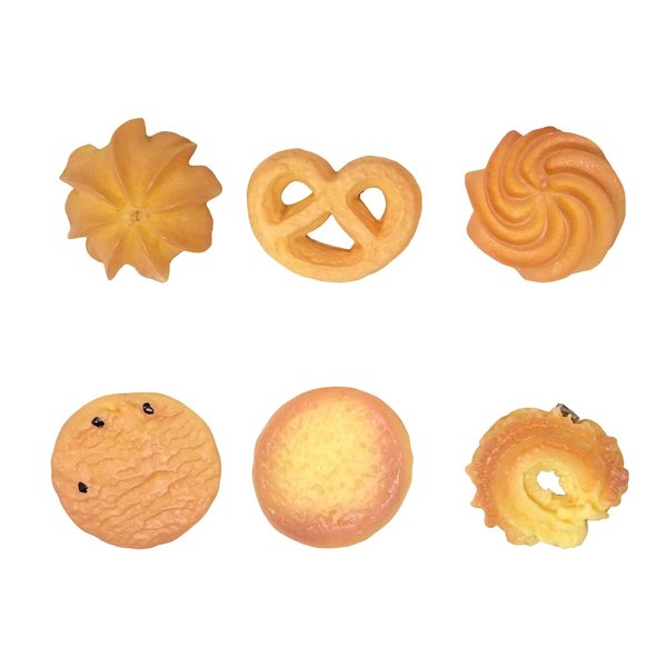 Honbay 6PCS Novelty Weird Funny Cookies Hair Clips, Creative Realistic Artificial Biscuit Hair Clips, Cute Simulation Food Hair Clips, Halloween Christmas Jewelry Hair Accessories