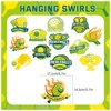 24 Pcs Pickleball Hanging Decorations Pickleball Hanging Swirls Ceiling Swirls Pickleball Birthday Party Supplies for Pickleball Party Decorations Sports Decorations