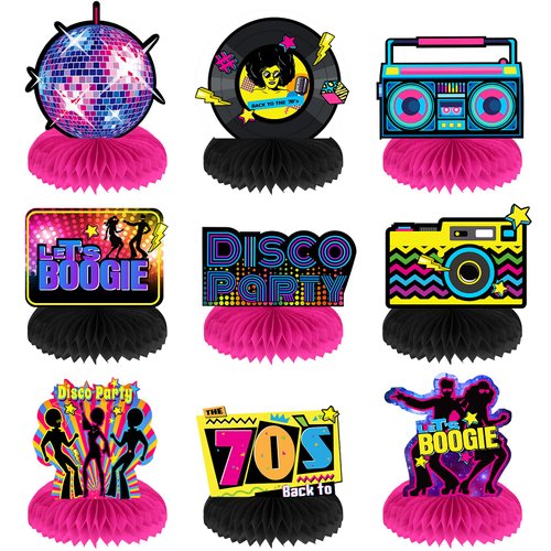 70s Party Decorations Back to 70s Honeycomb Centerpieces Party Decorations 70s Disco Party Favors...