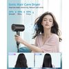 SHRATE Lightweight Ionic Hair Dryer with Diffuser - Powerful 1800W Blow Dryer for Fast Drying - Professional Low Noise Mini Hair Dryer for Travel, Gifts, Hair Styling (Black)