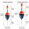 THKFISH Slide Fishing Floats Bobbers Saltwater Freshwater Slip Bobbers for Crappie Panfish Trout Bass Fishing (Blue and Red, 1/2 oz 2"x5.28" - 5Pcs)