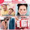 EMOME Valentine's Day Temporary Tattoos for Kids, 10 Sheets Lip Kiss Tattoos Temporary for Party Decorations Party Supplies, Cupid Heart Tattoos for Girls Kids