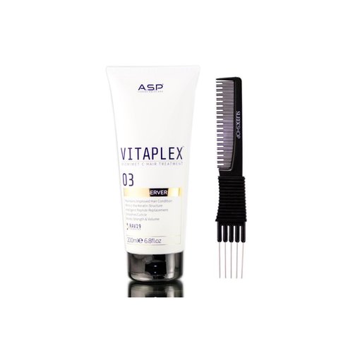 yper Affinage Asp Luxury Vitaplex Biomimetic Hair Treatment 03 Bond Preserver (6.8 oz) with Teasing Comb Pack 1