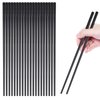 GADIEDIE Chopsticks10 Pairs Reusable Fiberglass Chopsticks Non-Slip Chopsticks Beginners Chopsticks Dishwasher Safe for Chinese style Japanese Food Cooking Chopsticks(9.5"Black cherry blossom)
