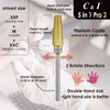 C & I 5 in 1 Nail Drill Bit, Mixed Sizes Edition, Cross Teeth, 2 Way, Professional Multi-function Nail Drills for Electric Manicure Drill Machine, Shank 3/32” (Pro2)