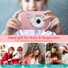 Diswoe Upgrade Kids Selfie Camera, Christmas Birthday Gifts for Girls Age 3-12, HD Digital Video Cameras for Toddler, Portable Toy for 3 4 5 6 7 8 Year Old Girl with 32GB SD Card-Pink