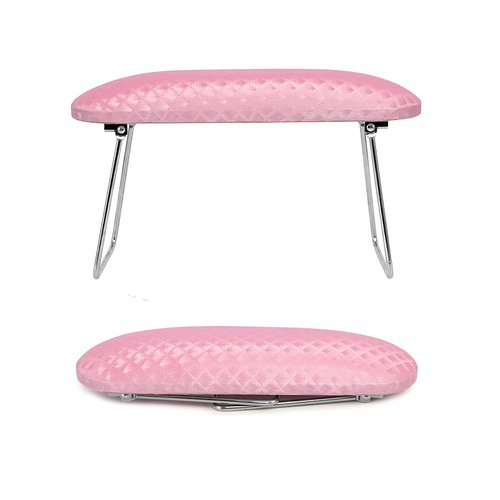 krofaue Nail Arm Rest,Professional Microfiber Leather Nail Hand Rest Stand Arm Rest for Acrylic Nails Cushion Hand Holder with Non-slip - Nail Technician Use Must Have（Pink）