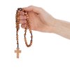 Bethlehem Certified Wooden Rosary from Olive Wood - Our Father Christian Catholic Wooden Prayer Beads in Cotton Rosary Pouch and Authenticity Certificate for Men and Women