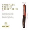 Kent 82T Hair Comb and Wide Tooth Beard Straightener for Hair Care - Folding Saw Cut Wide Tooth Comb Hair Straightener/Switchblade Comb Detangling Comb Hair Straightener Comb (4") (PACK OF 6)