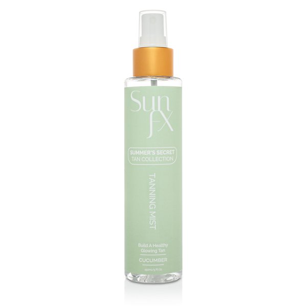 SunFX Tanning Mist for Face & Body | Ultra Hydrating | Hyaluronic Acid | Vegan | Cruelty-Free | Long Lasting Self Tanner Cucumber - 5floz