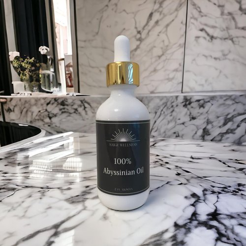Saige Wellness 100% ABYSSINIAN OIL UNREFINED COLD PRESSED FACE AND HAIR OIL NON GMO GLUTEN FREE PURE AND NATURAL NON COMEDOGENIC GLAZED HEALTHY SKIN